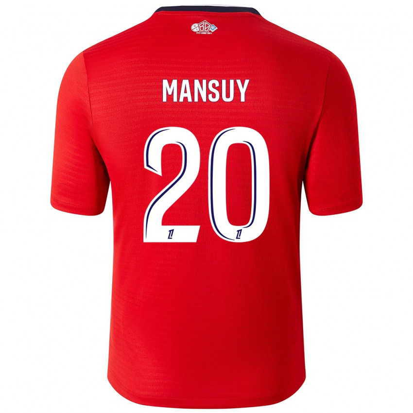 Enfant Maillot Heloise Mansuy #20 Rouge Blanc Tenues Domicile 2024/25 T-Shirt Suisse