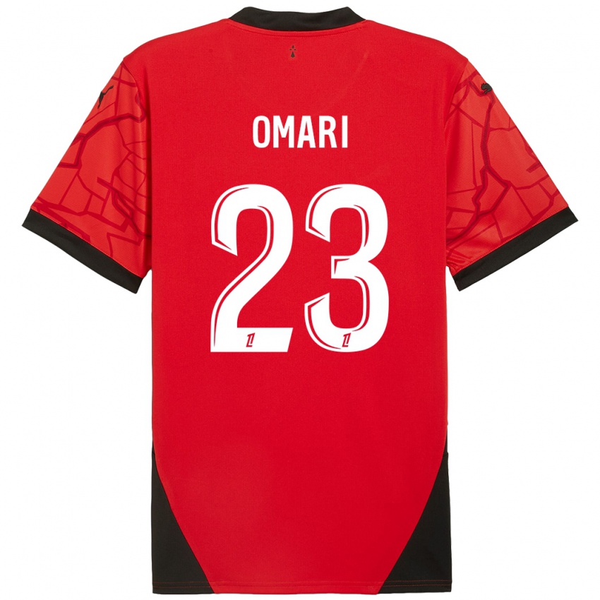 Enfant Maillot Warmed Omari #23 Rouge Noir Tenues Domicile 2024/25 T-Shirt Suisse