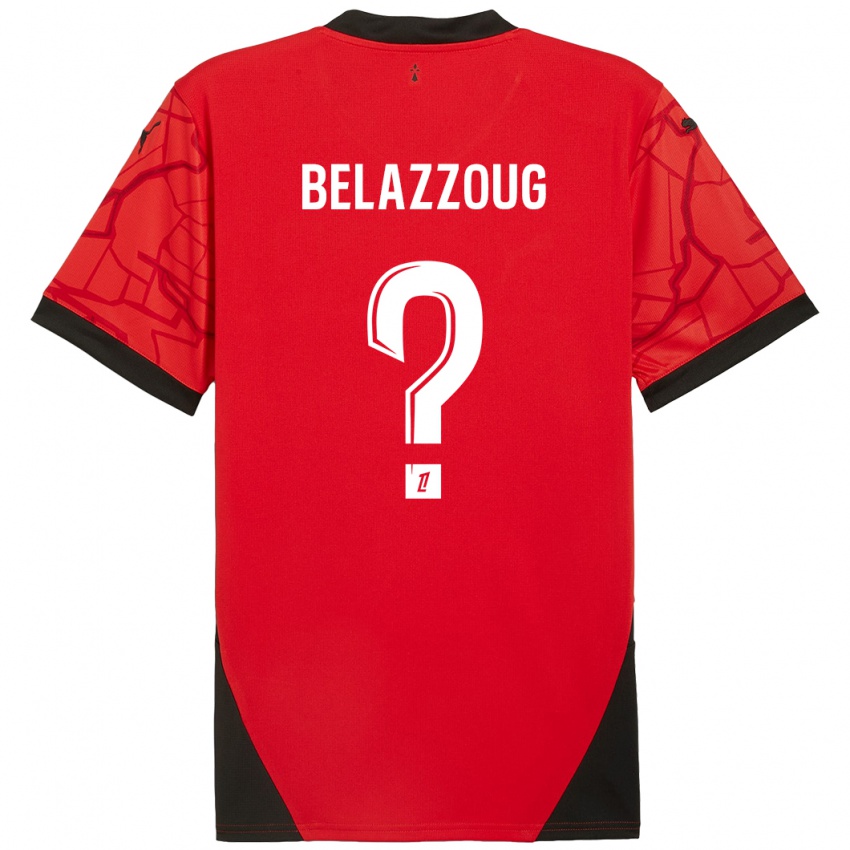 Enfant Maillot Kilian Belazzoug #0 Rouge Noir Tenues Domicile 2024/25 T-Shirt Suisse