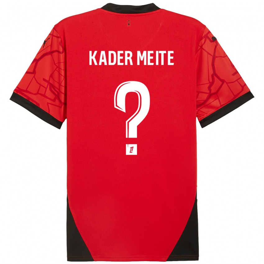 Kinder Mohamed Kader Meïté #0 Rot Schwarz Heimtrikot Trikot 2024/25 T-Shirt Schweiz