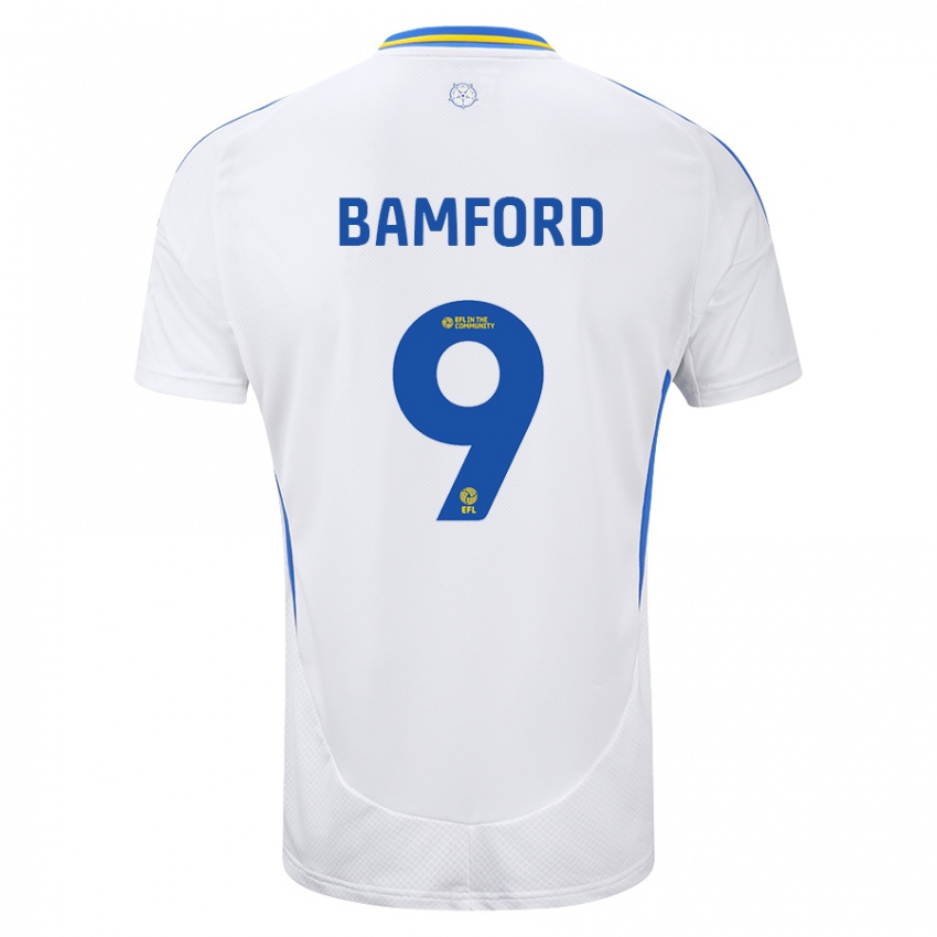 Kinder Patrick Bamford #9 Weiß Blau Heimtrikot Trikot 2024/25 T-Shirt Schweiz