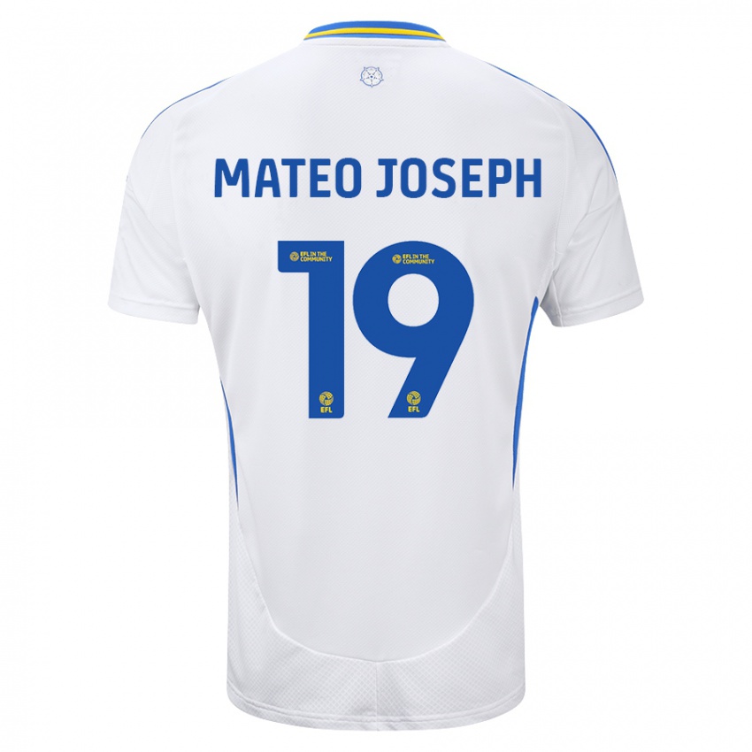 Kinder Mateo Joseph #19 Weiß Blau Heimtrikot Trikot 2024/25 T-Shirt Schweiz