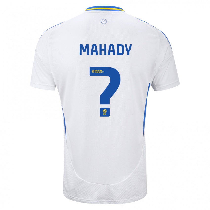 Enfant Maillot Rory Mahady #0 Blanc Bleu Tenues Domicile 2024/25 T-Shirt Suisse