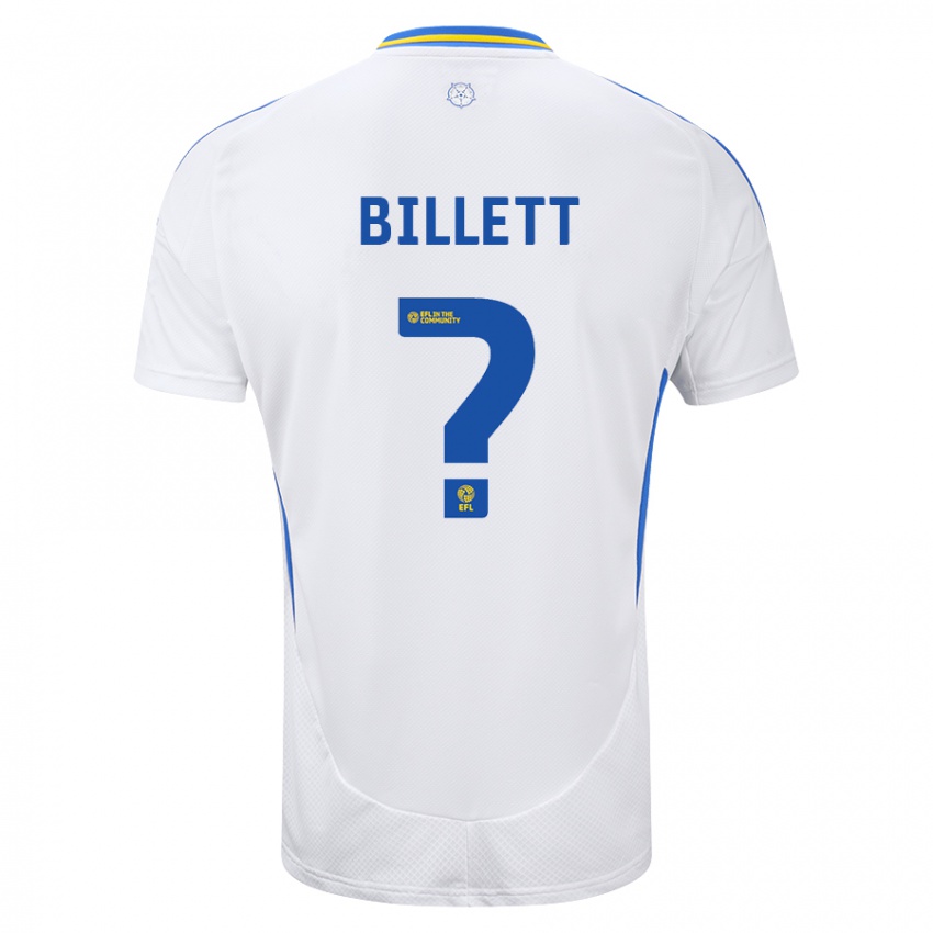 Enfant Maillot Joe Billett #0 Blanc Bleu Tenues Domicile 2024/25 T-Shirt Suisse