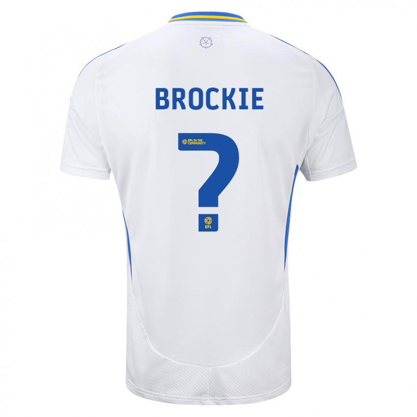 Enfant Maillot Devon Brockie #0 Blanc Bleu Tenues Domicile 2024/25 T-Shirt Suisse