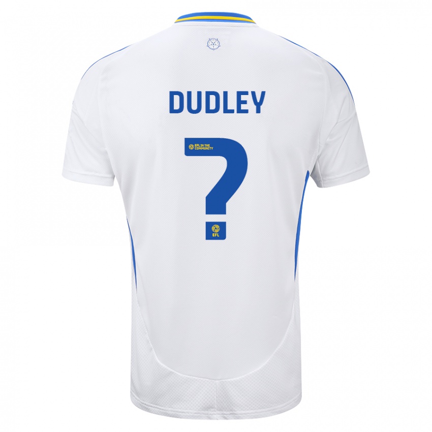 Enfant Maillot Louie Dudley #0 Blanc Bleu Tenues Domicile 2024/25 T-Shirt Suisse