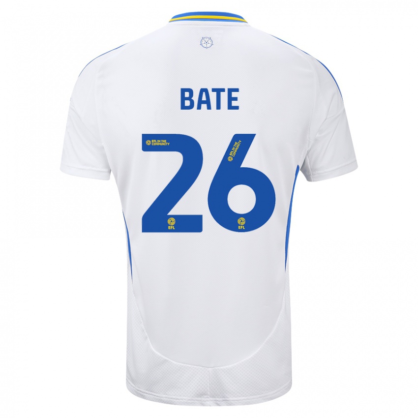 Enfant Maillot Lewis Bate #26 Blanc Bleu Tenues Domicile 2024/25 T-Shirt Suisse