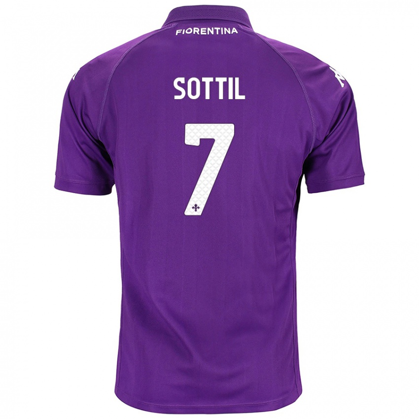 Enfant Maillot Riccardo Sottil #7 Violet Tenues Domicile 2024/25 T-Shirt Suisse