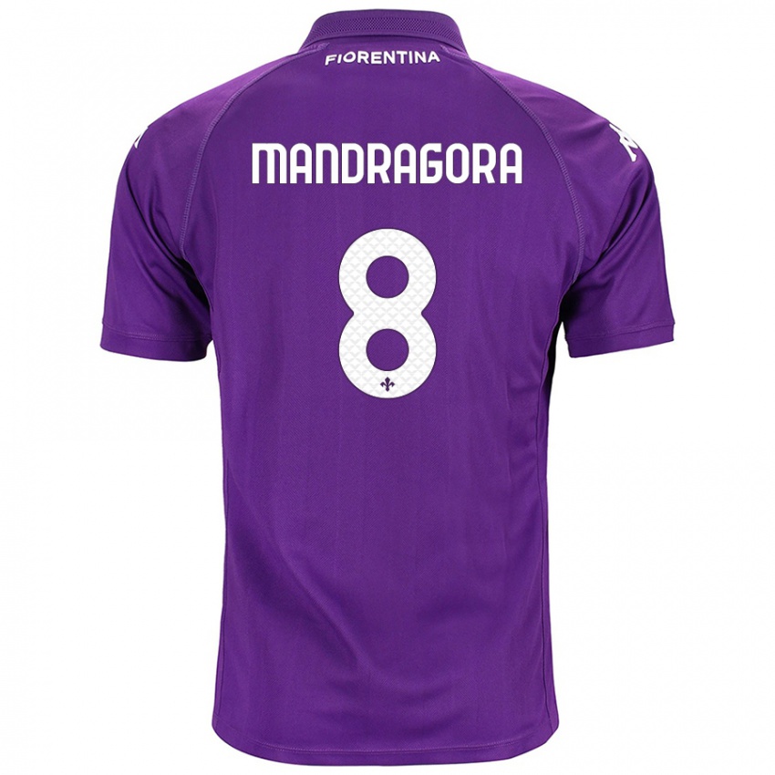 Enfant Maillot Rolando Mandragora #8 Violet Tenues Domicile 2024/25 T-Shirt Suisse