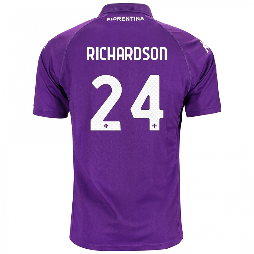 Enfant Maillot Amir Richardson #24 Violet Tenues Domicile 2024/25 T-Shirt Suisse