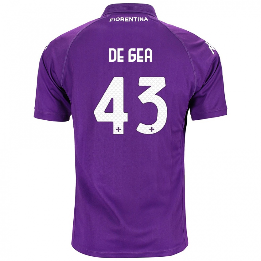 Enfant Maillot David De Gea #43 Violet Tenues Domicile 2024/25 T-Shirt Suisse