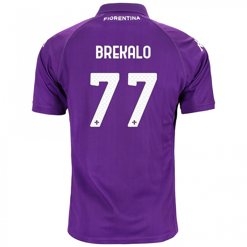 Enfant Maillot Josip Brekalo #77 Violet Tenues Domicile 2024/25 T-Shirt Suisse