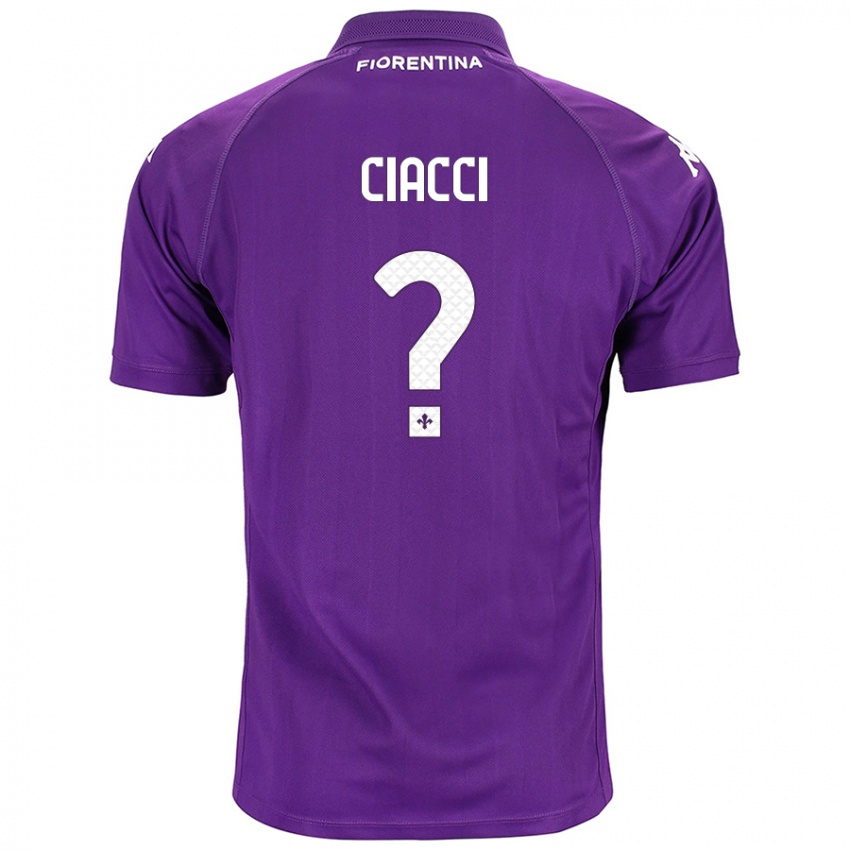 Enfant Maillot Niccolò Ciacci #0 Violet Tenues Domicile 2024/25 T-Shirt Suisse