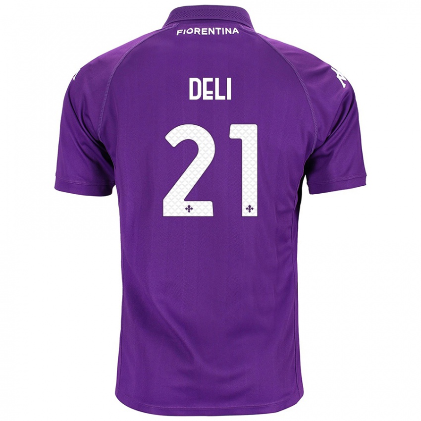 Enfant Maillot Lapo Deli #21 Violet Tenues Domicile 2024/25 T-Shirt Suisse