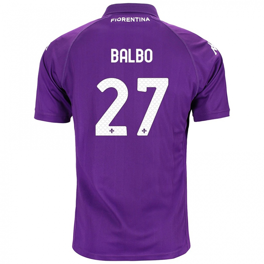 Enfant Maillot Luis Balbo #27 Violet Tenues Domicile 2024/25 T-Shirt Suisse