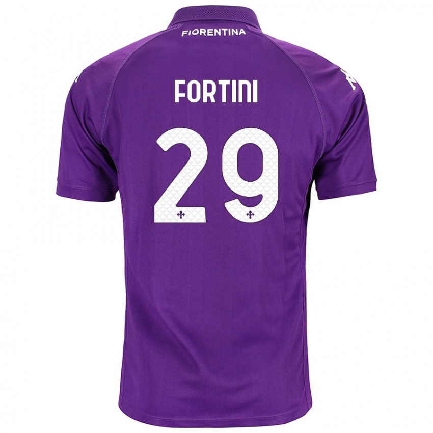 Kinder Niccolò Fortini #29 Violett Heimtrikot Trikot 2024/25 T-Shirt Schweiz