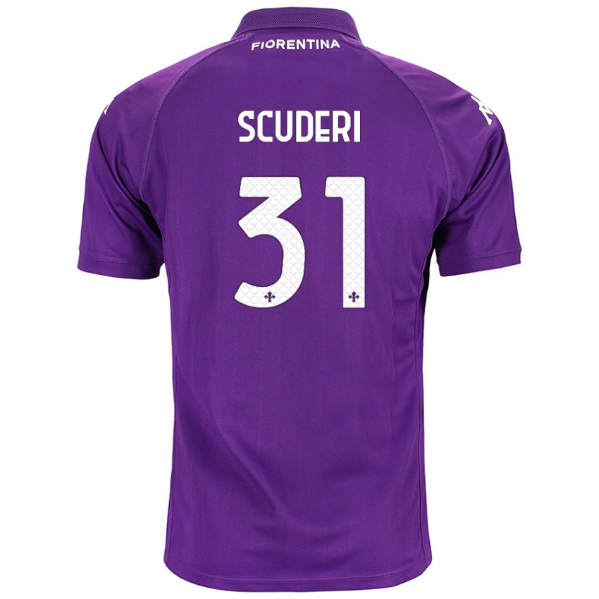 Enfant Maillot Giulio Scuderi #31 Violet Tenues Domicile 2024/25 T-Shirt Suisse