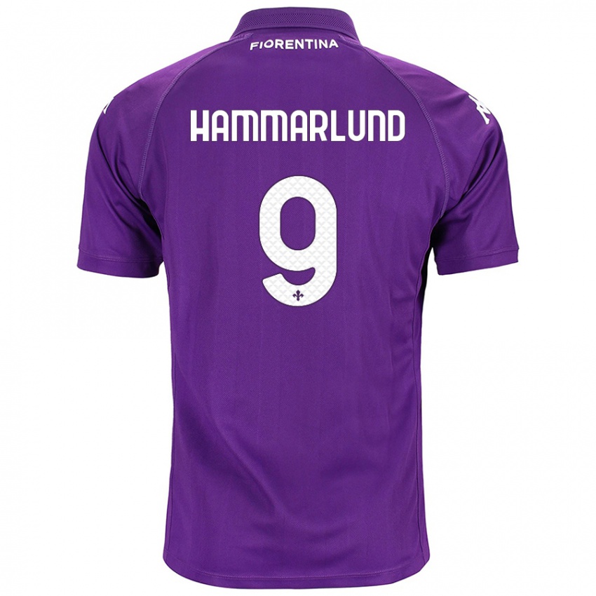 Enfant Maillot Pauline Hammarlund #9 Violet Tenues Domicile 2024/25 T-Shirt Suisse