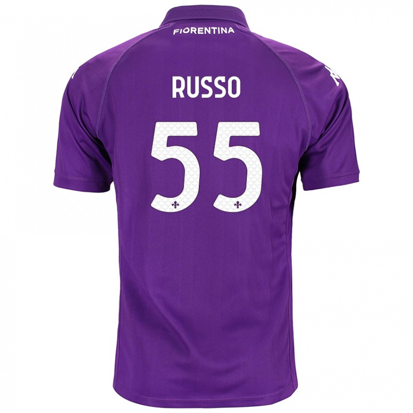 Enfant Maillot Federica Russo #55 Violet Tenues Domicile 2024/25 T-Shirt Suisse