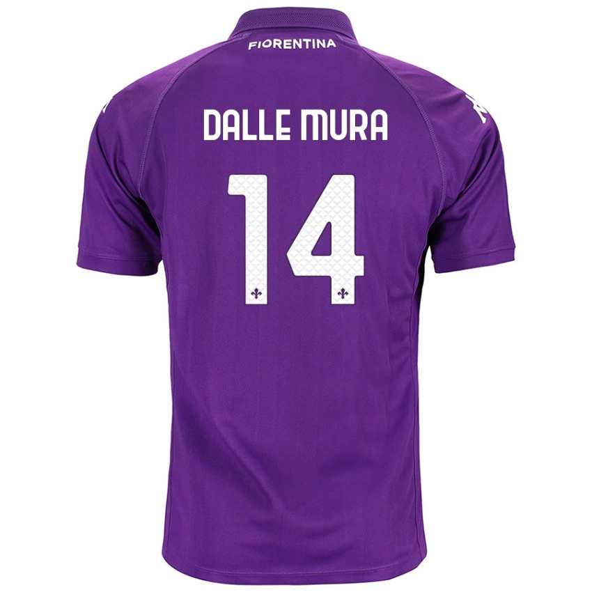 Enfant Maillot Christian Dalle Mura #14 Violet Tenues Domicile 2024/25 T-Shirt Suisse