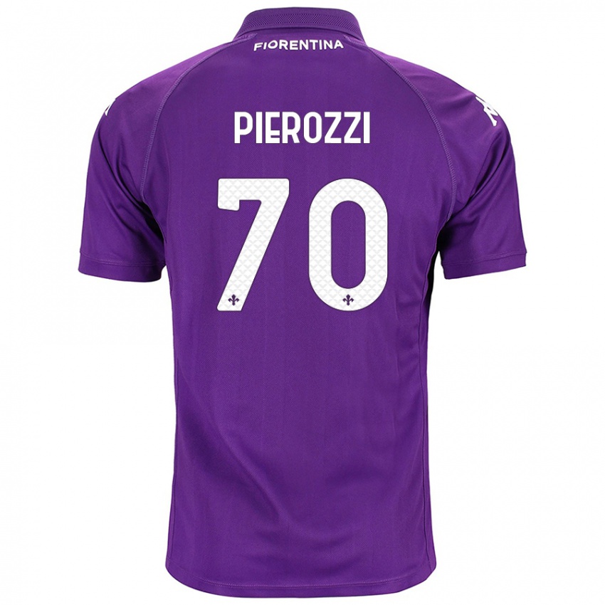 Kinder Niccolò Pierozzi #70 Violett Heimtrikot Trikot 2024/25 T-Shirt Schweiz