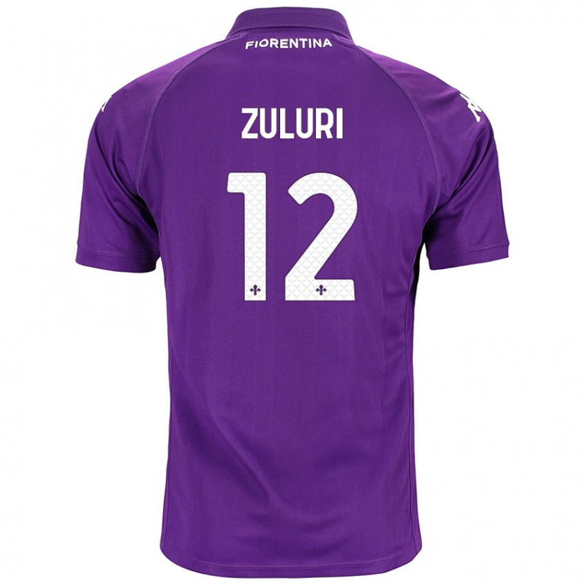 Enfant Maillot Athena Zuluri #12 Violet Tenues Domicile 2024/25 T-Shirt Suisse