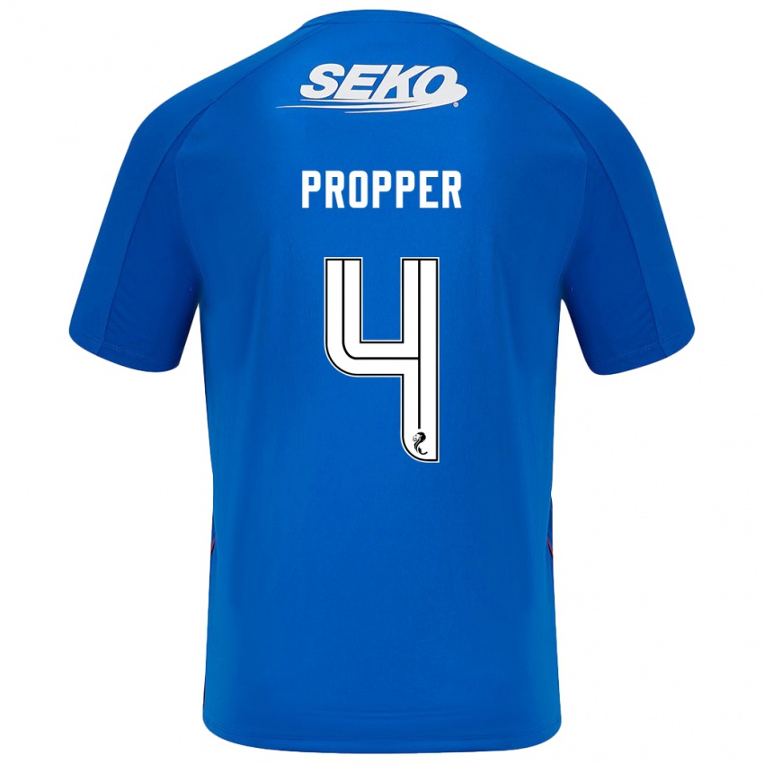 Kinder Robin Pröpper #4 Dunkelblau Heimtrikot Trikot 2024/25 T-Shirt Schweiz