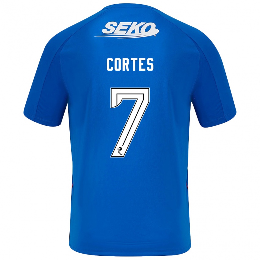 Kinder Óscar Cortés #7 Dunkelblau Heimtrikot Trikot 2024/25 T-Shirt Schweiz