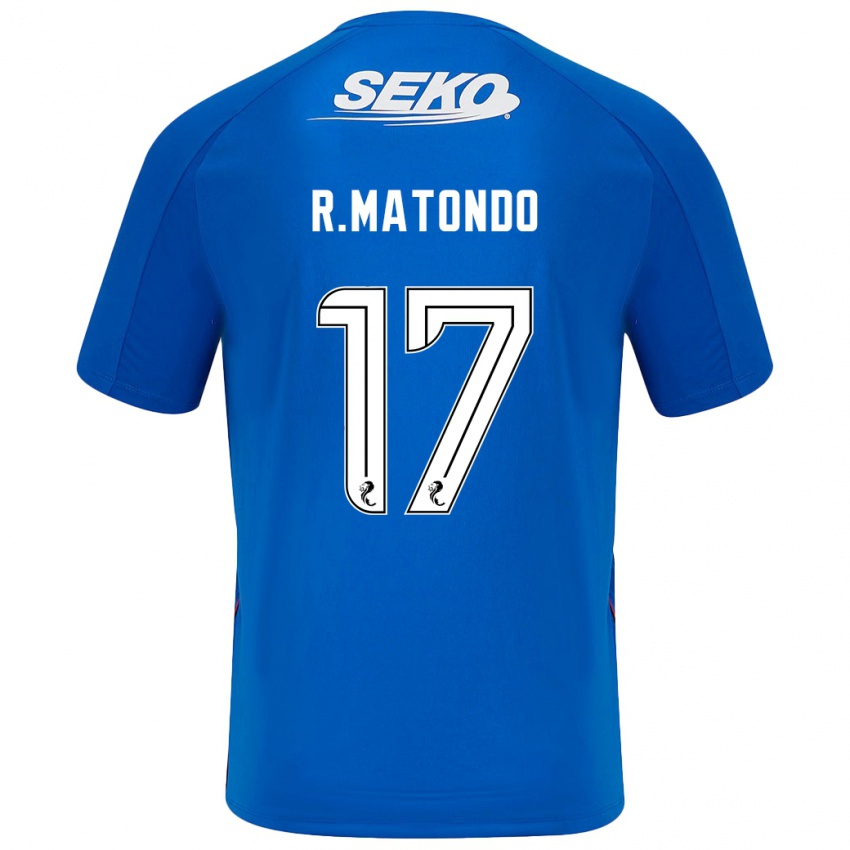 Kinder Rabbi Matondo #17 Dunkelblau Heimtrikot Trikot 2024/25 T-Shirt Schweiz