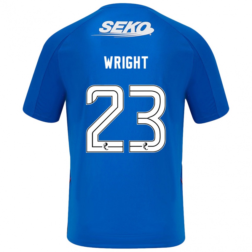 Kinder Scott Wright #23 Dunkelblau Heimtrikot Trikot 2024/25 T-Shirt Schweiz