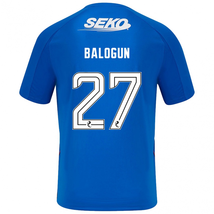 Kinder Leon Balogun #27 Dunkelblau Heimtrikot Trikot 2024/25 T-Shirt Schweiz