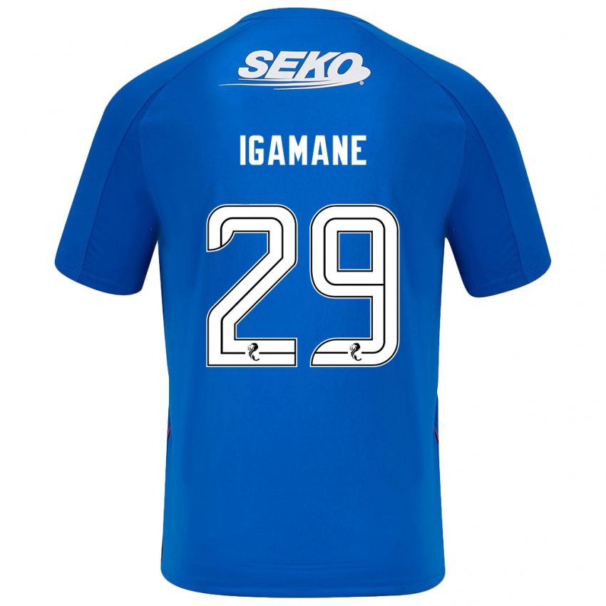 Kinder Hamza Igamane #29 Dunkelblau Heimtrikot Trikot 2024/25 T-Shirt Schweiz