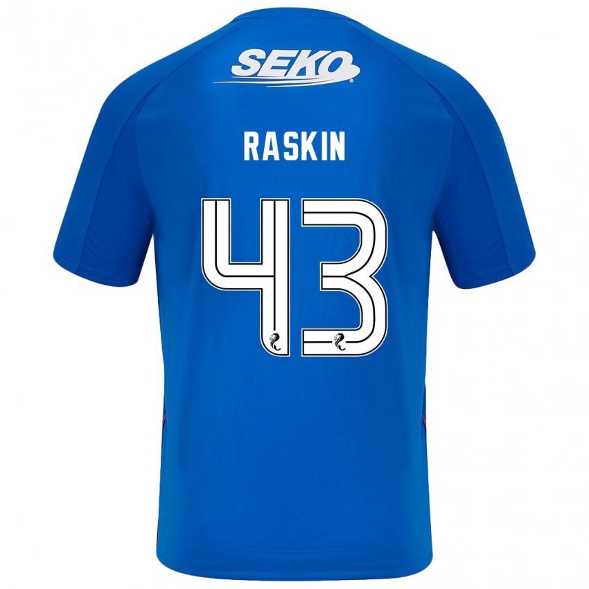 Kinder Nicolas Raskin #43 Dunkelblau Heimtrikot Trikot 2024/25 T-Shirt Schweiz