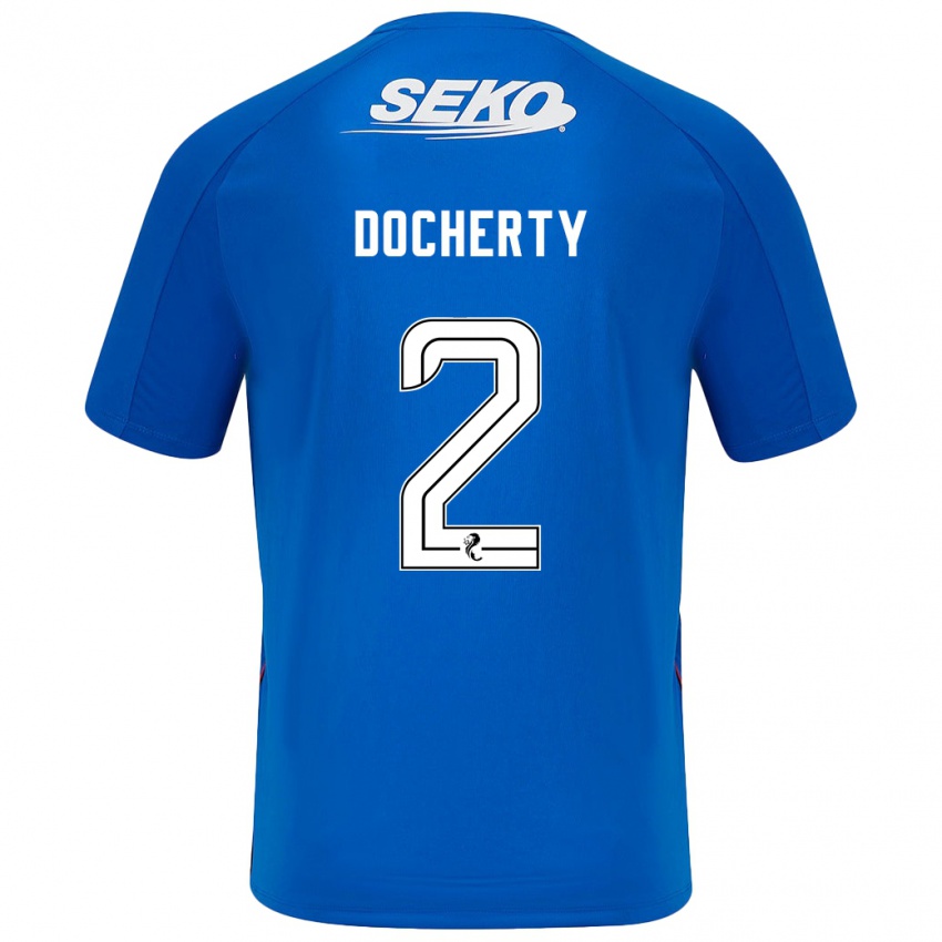 Kinder Nicola Docherty #2 Dunkelblau Heimtrikot Trikot 2024/25 T-Shirt Schweiz