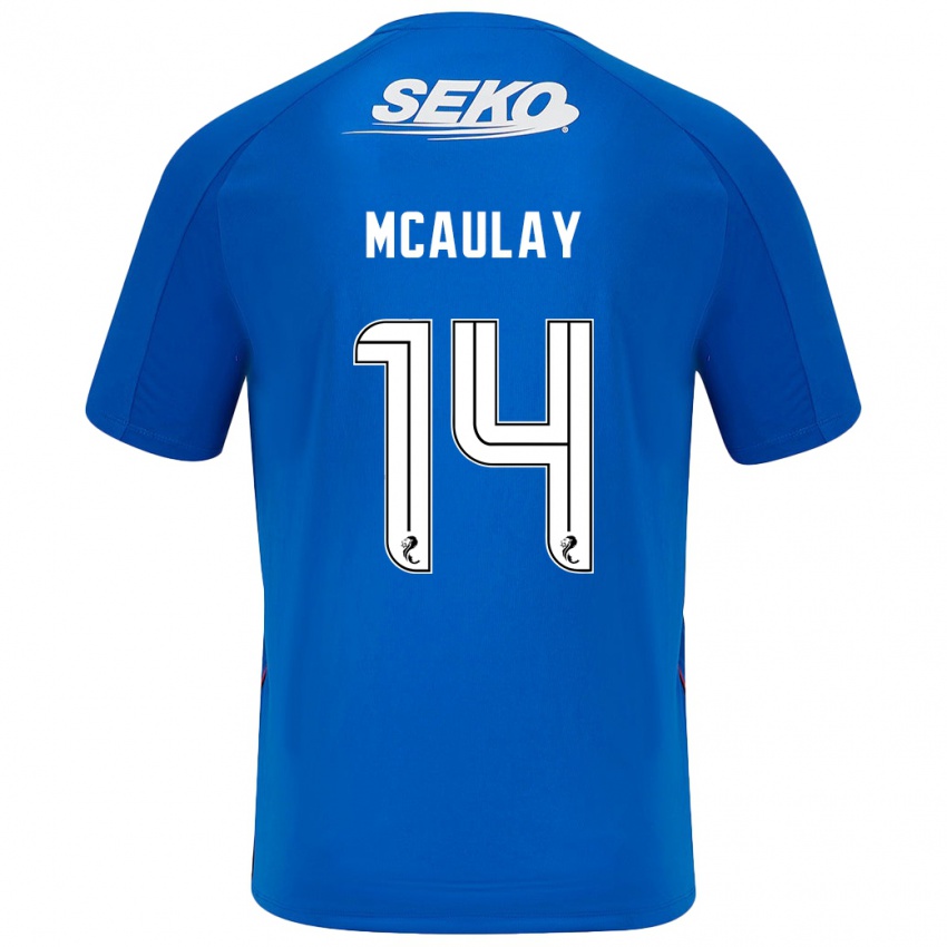 Kinder Mia Mcaulay #14 Dunkelblau Heimtrikot Trikot 2024/25 T-Shirt Schweiz