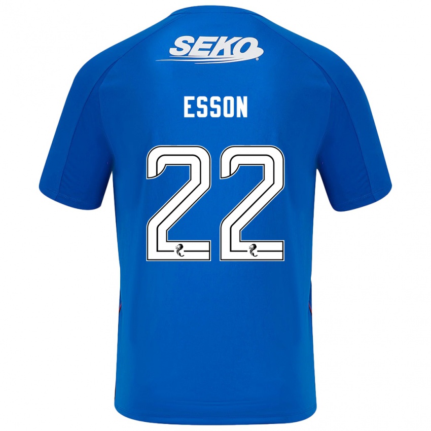 Kinder Victoria Esson #22 Dunkelblau Heimtrikot Trikot 2024/25 T-Shirt Schweiz