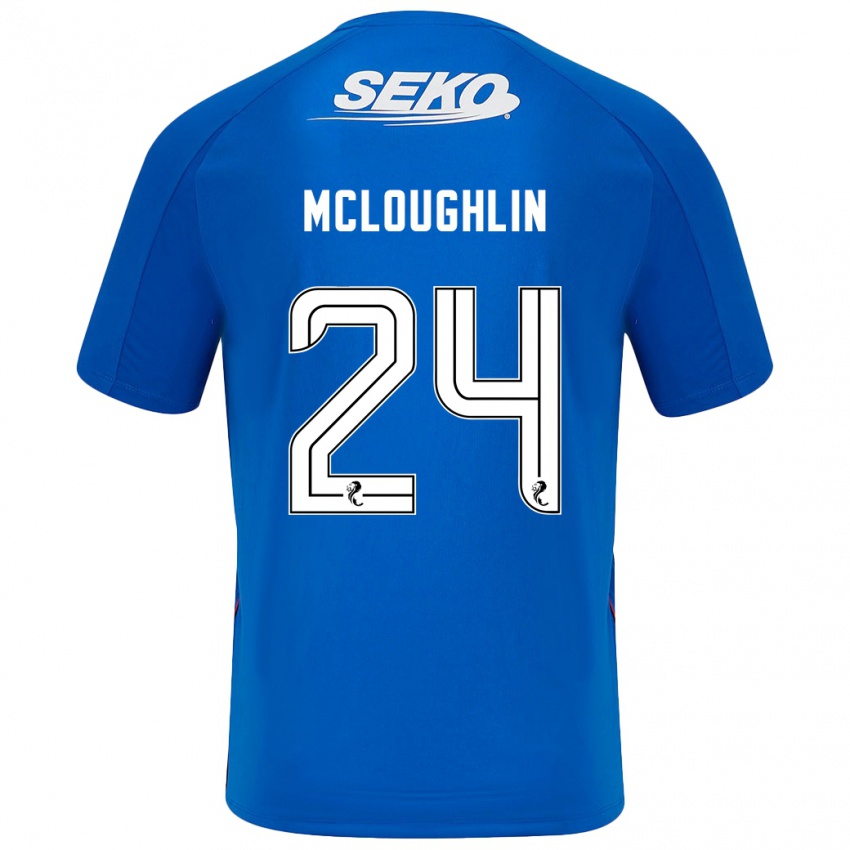 Kinder Olivia Mcloughlin #24 Dunkelblau Heimtrikot Trikot 2024/25 T-Shirt Schweiz