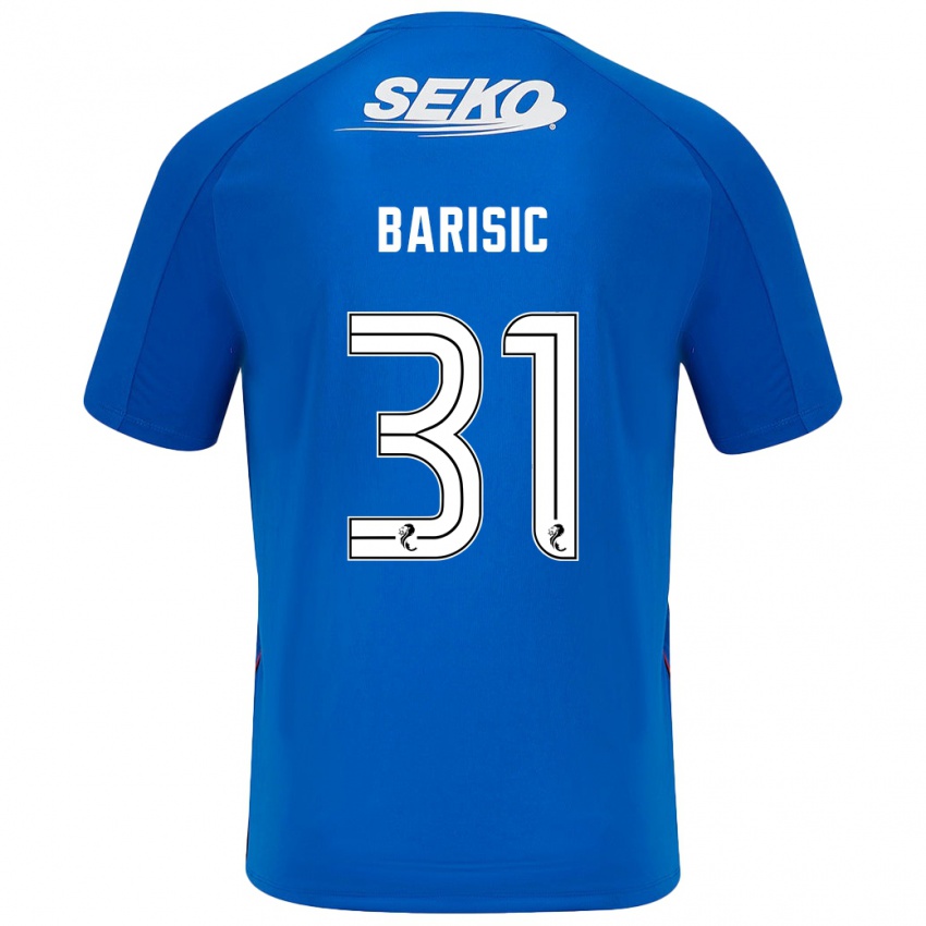 Kinder Borna Barisic #31 Dunkelblau Heimtrikot Trikot 2024/25 T-Shirt Schweiz