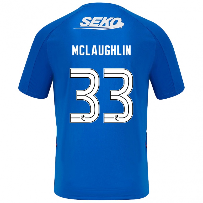 Kinder Jon Mclaughlin #33 Dunkelblau Heimtrikot Trikot 2024/25 T-Shirt Schweiz