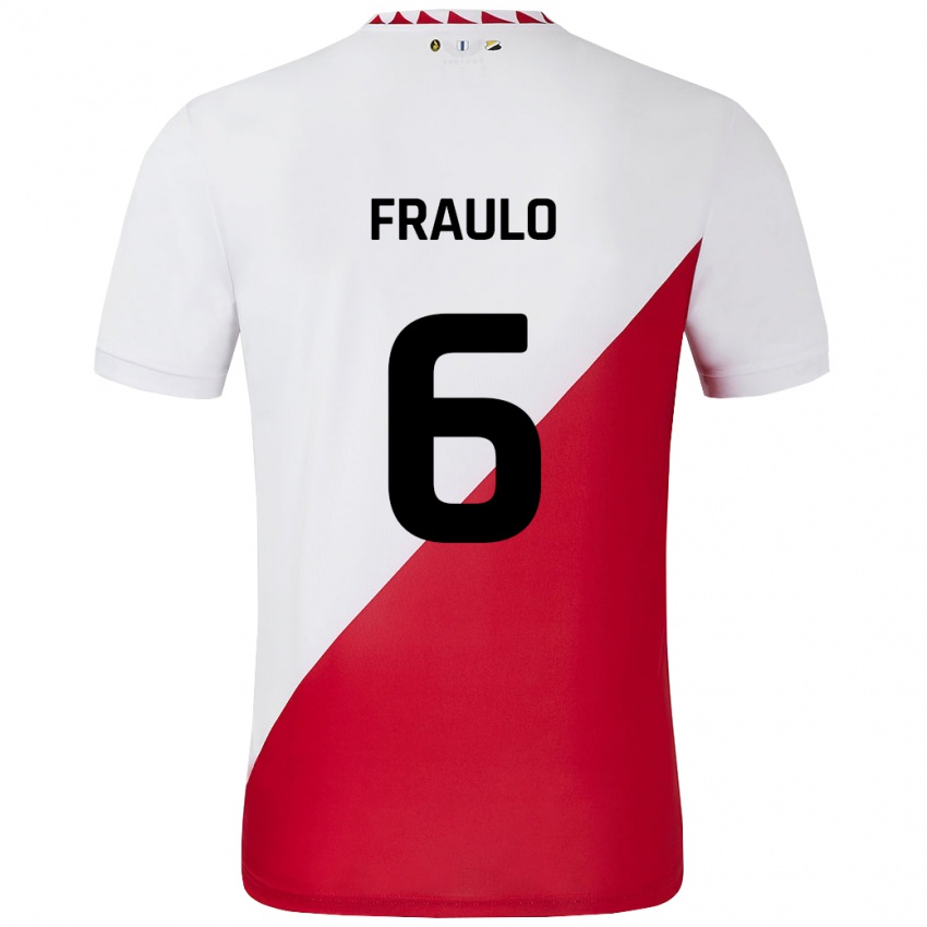 Kinder Oscar Fraulo #6 Weiß Rot Heimtrikot Trikot 2024/25 T-Shirt Schweiz