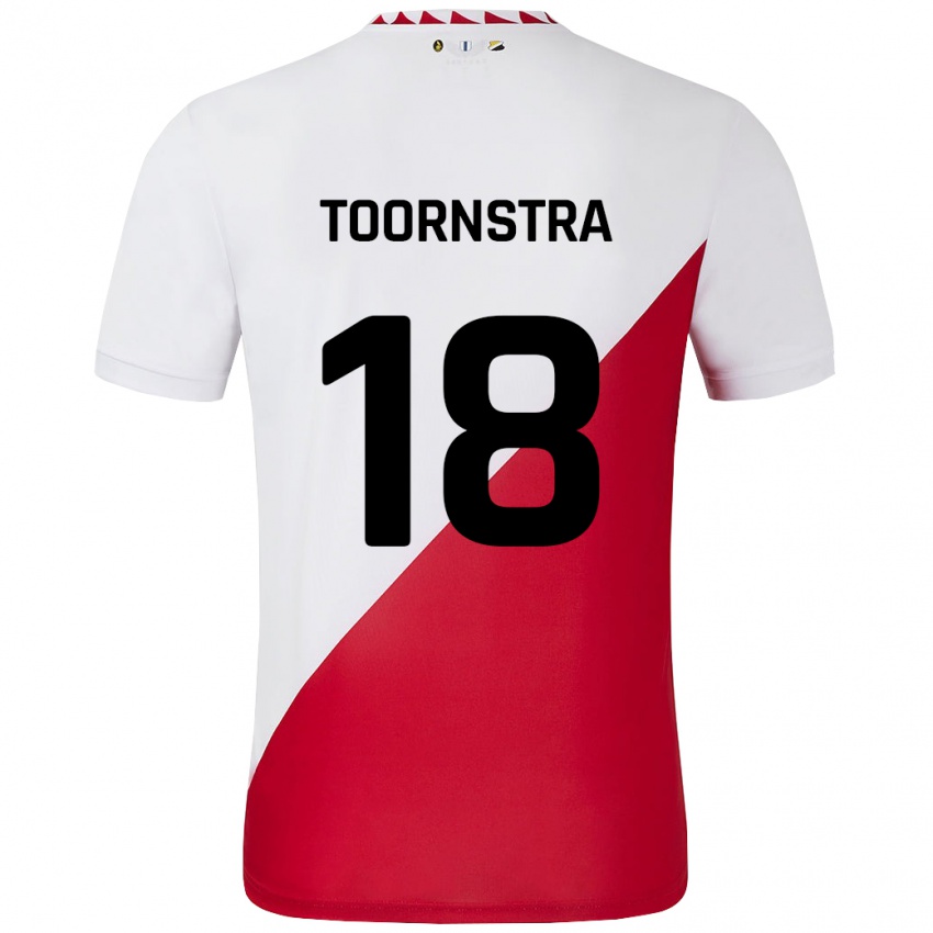 Kinder Jens Toornstra #18 Weiß Rot Heimtrikot Trikot 2024/25 T-Shirt Schweiz