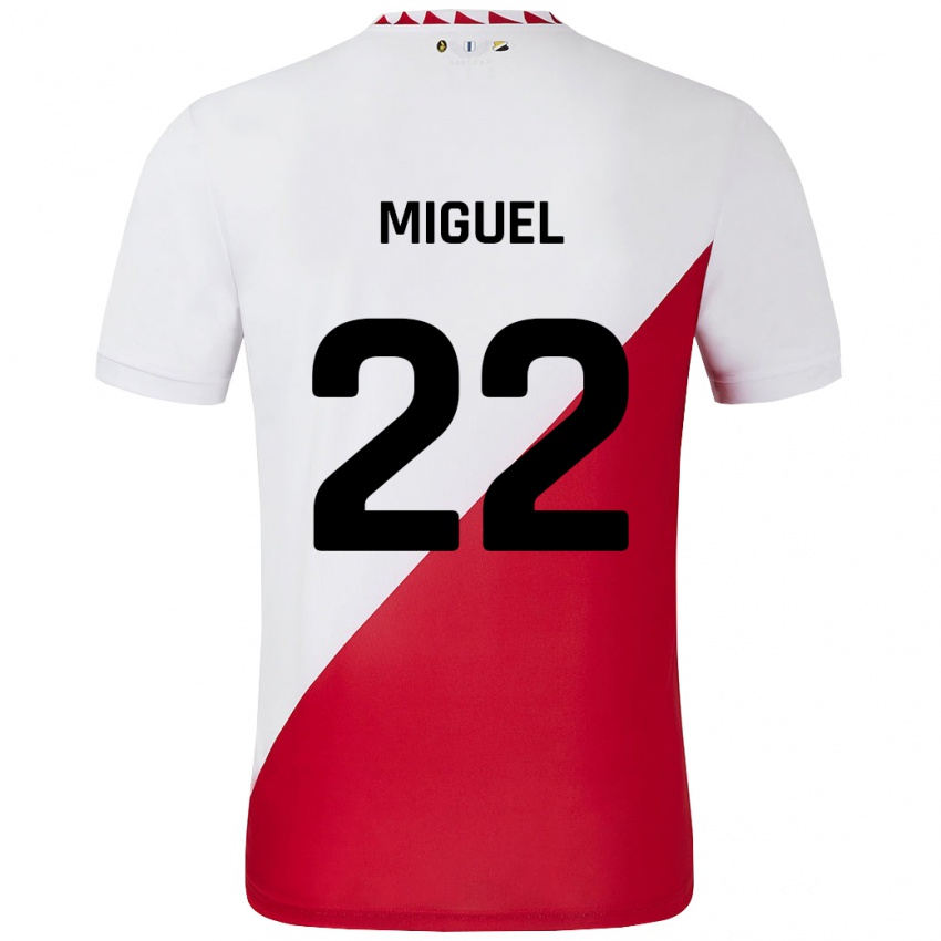 Kinder Miguel Rodríguez #22 Weiß Rot Heimtrikot Trikot 2024/25 T-Shirt Schweiz