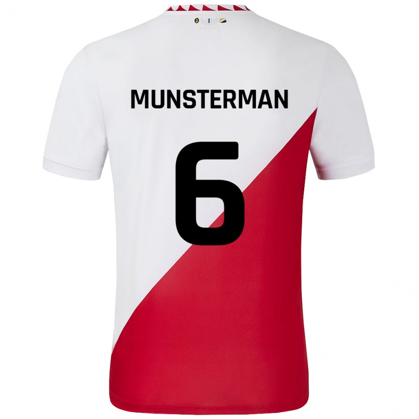 Kinder Marthe Munsterman #6 Weiß Rot Heimtrikot Trikot 2024/25 T-Shirt Schweiz