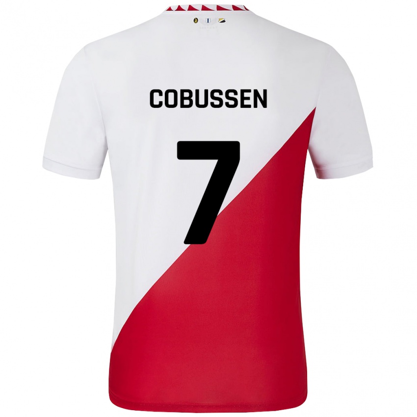 Kinder Sophie Cobussen #7 Weiß Rot Heimtrikot Trikot 2024/25 T-Shirt Schweiz