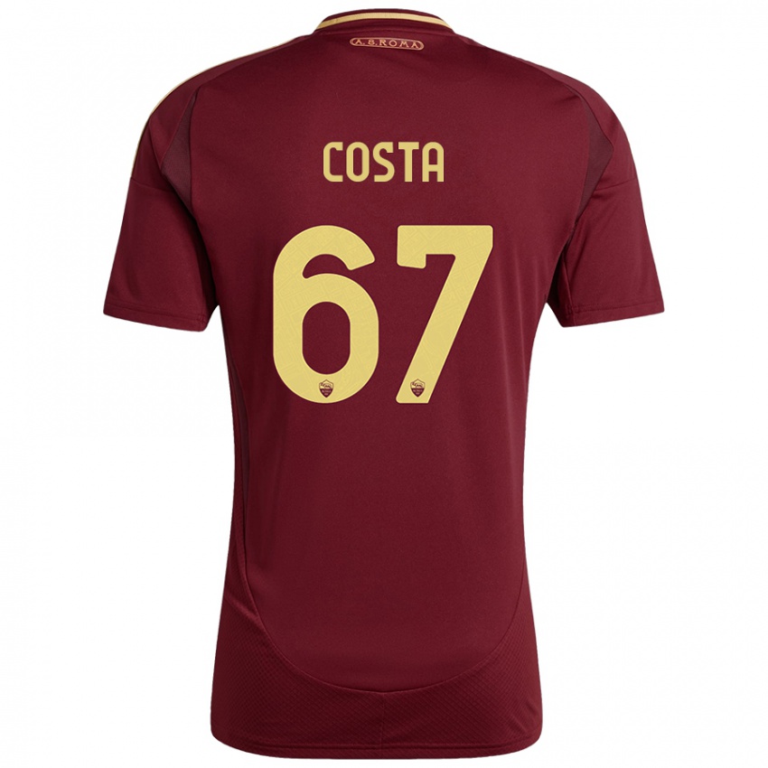 Kinder João Costa #67 Rot Braun Gold Heimtrikot Trikot 2024/25 T-Shirt Schweiz