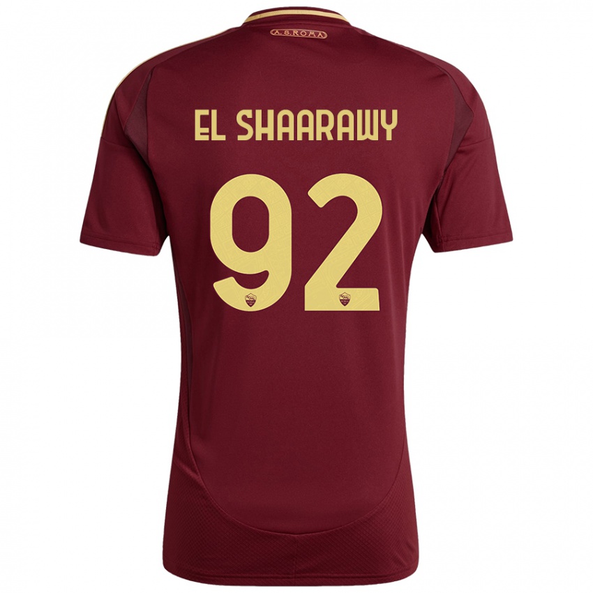 Kinder Stephan El Shaarawy #92 Rot Braun Gold Heimtrikot Trikot 2024/25 T-Shirt Schweiz