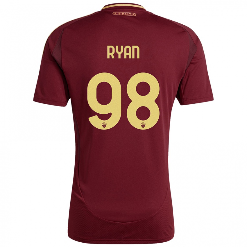 Kinder Mathew Ryan #98 Rot Braun Gold Heimtrikot Trikot 2024/25 T-Shirt Schweiz