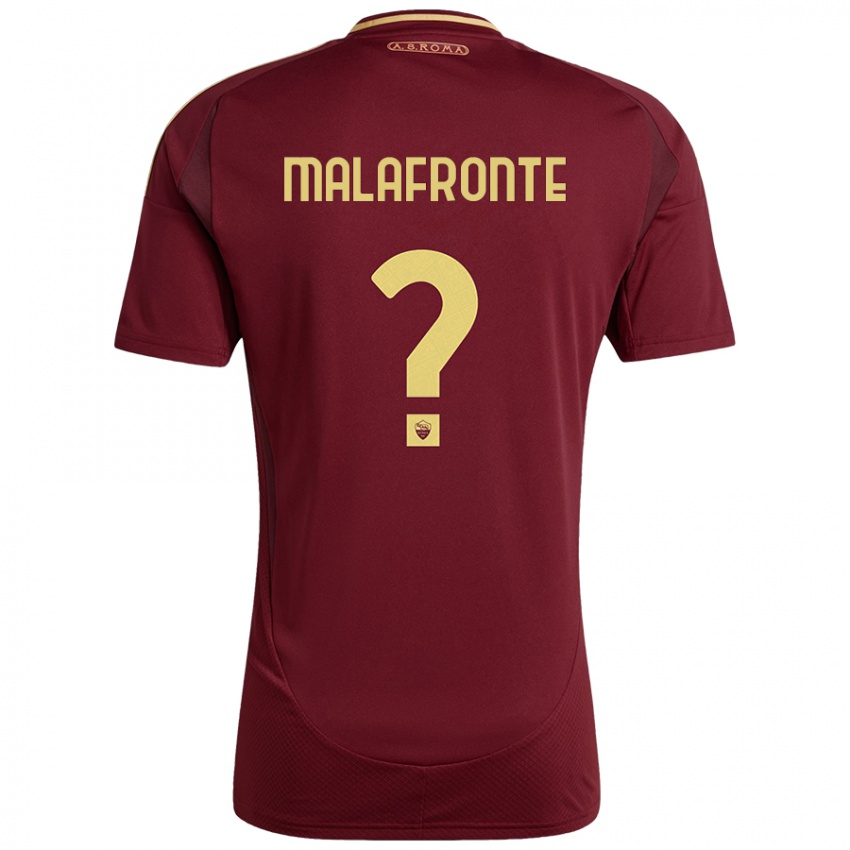 Kinder Matteo Malafronte #0 Rot Braun Gold Heimtrikot Trikot 2024/25 T-Shirt Schweiz