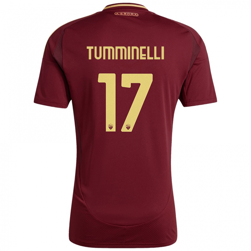 Kinder Gianmarco Tumminelli #17 Rot Braun Gold Heimtrikot Trikot 2024/25 T-Shirt Schweiz