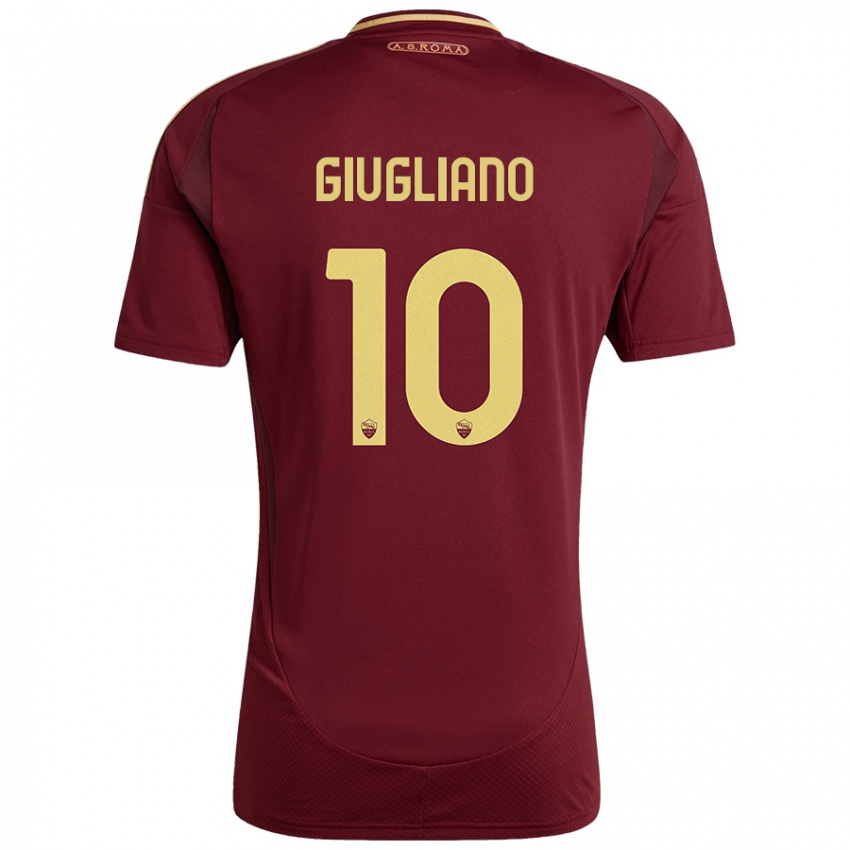 Kinder Manuela Giugliano #10 Rot Braun Gold Heimtrikot Trikot 2024/25 T-Shirt Schweiz